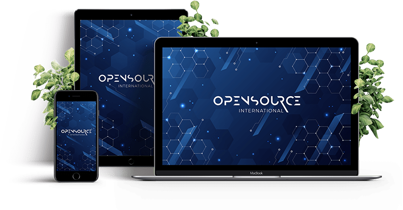 Технiка с логотипом opensourse